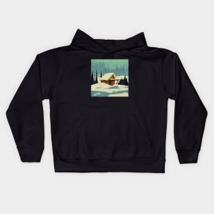 Snowy Cabin Kids Hoodie